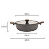 Measurements Classica Diamond Stone Black Forged Elegance 28cm chef's pan with lid suitable for all stove tops including induction
