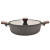 Classica Diamond Stone Black Forged Elegance 28cm chef's pan with lid suitable for all stove tops including induction