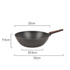 Measurements of Classica Diamond Stone Black Forged Elegance 32cm Wok suitable for all stove tops including induction