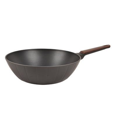 Classica Diamond Stone Black Forged Elegance 32cm Wok suitable for all stove tops including induction