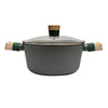 Classica Diamond Stone Natura Diecast 24cm Casserole with lid suitable for all stove tops including induction