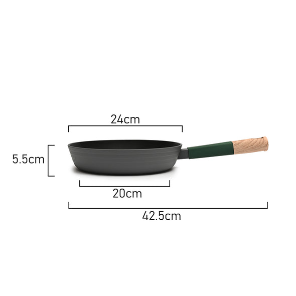 Measurements of Classica Diamond Stone Natura Diecast 24cm Frypan suitable for all stove tops including induction