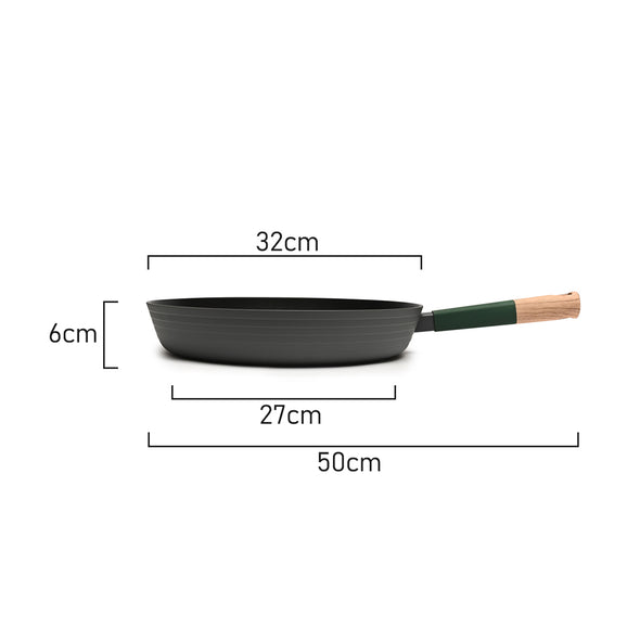 Measurements of Classica Diamond Stone Natura Diecast 32cm Frypan suitable for all stove tops including induction