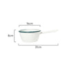 Measurements of St Clare Enamel Milk Pan white and Green