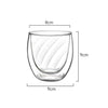 Measurements of Coffee Culture Eliza Swirl Doublewall Glass 250ml capacity
