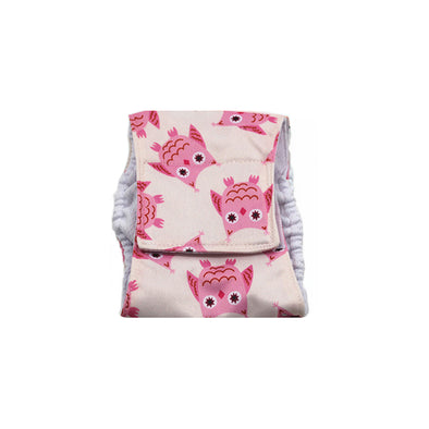 Furzone Medium Washable Male Dog Wrap <br>Suitable for waistline 34-40cm <br>Pink Owl