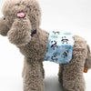 Furzone Small Blue Reusable Washable Male Dog Diaper with Panda pattern for 26 to 34cm waistline