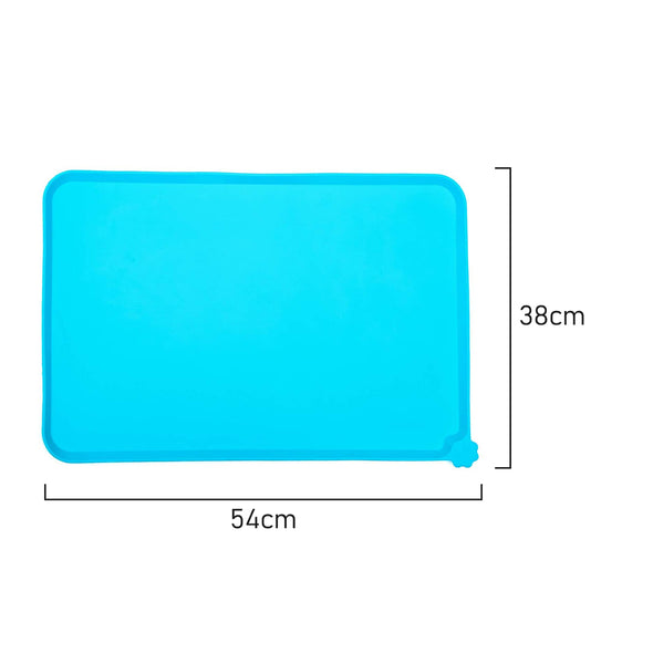 Measurements of Furzone Large blue Silicone Waterproof Spillproof Pet Feeding Mat
