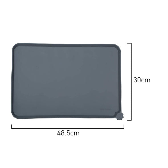 Measurements of Furzone small grey Silicone Waterproof Spillproof Pet Feeding Mat