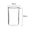 Measurements for Coffee Culture Borosilicate Glass replacements for 8 cup 1000ml coffee Plunger french press