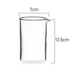 Measurements for Coffee Culture Borosilicate Glass replacements for 3 cup 350ml coffee Plunger french press