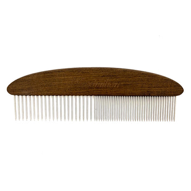 Furzone Dog/Cat Large Dual Teeth Width Comb <br>Stainless Steel & Beechwood <br>18.2 x 5.5cm