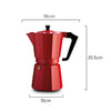 Measurement of Pezzetti Red Stove Top coffee maker 6 cup made in Italy from high quality aluminium