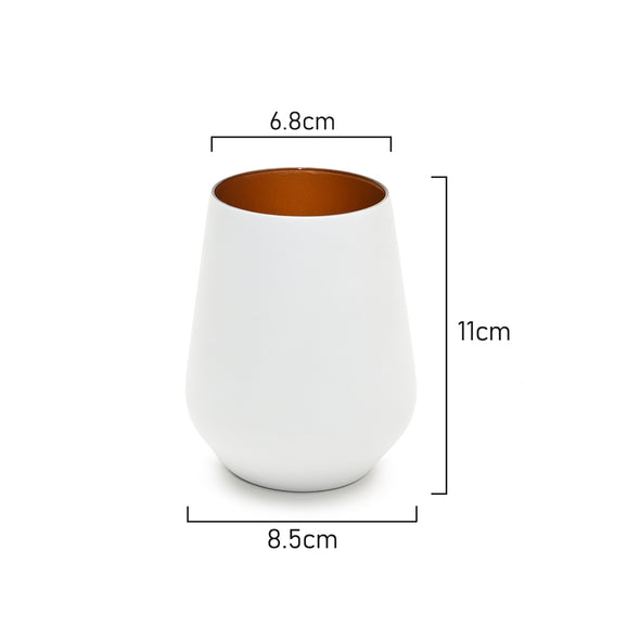 Measurements of Art Craft Luna white and Gold set Hi ball Glass 510ml Capacity