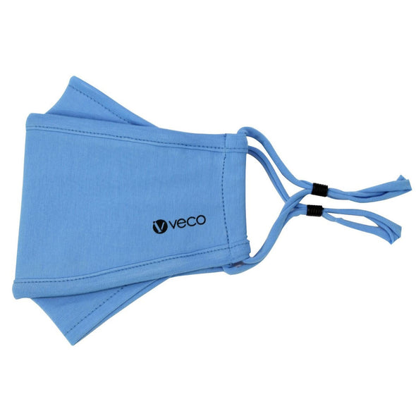 ADULT Washable Face Mask <br>3 layer ANTI-FOG & Antimicrobial cloth fabric <br>Light Blue