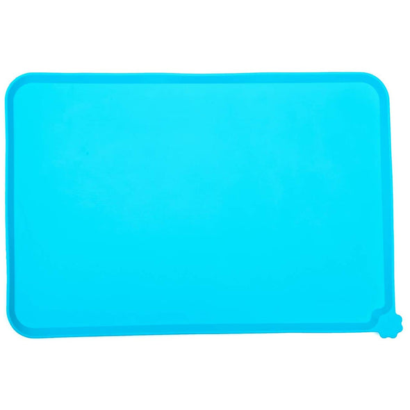 Furzone Small Blue Silicone Waterproof Spillproof Pet Feeding Mat