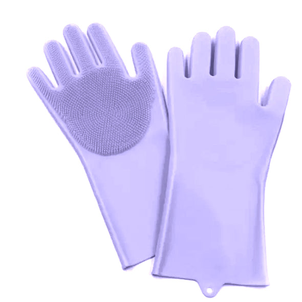 Furzone Lilac Silicone Pet Grooming Gloves