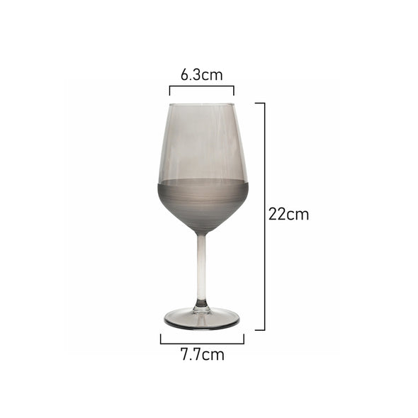 Measurements of Art Craft Mia Matte Smoke wine Glass 490ml capacity