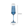 Measurements of Art Craft Mia Matte Blue Champagne Flute Glass 195ml capacity