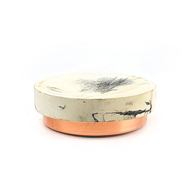Classica Soap dish Marble Concrete with Rose Gold base