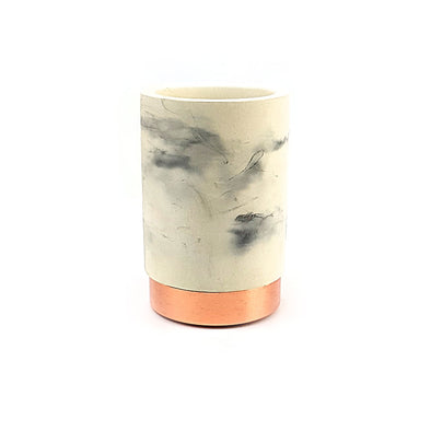 Classica tumbler Marble Concrete with Rose Gold base