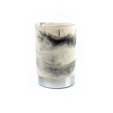 Classica tumbler Marble Concrete with silver base
