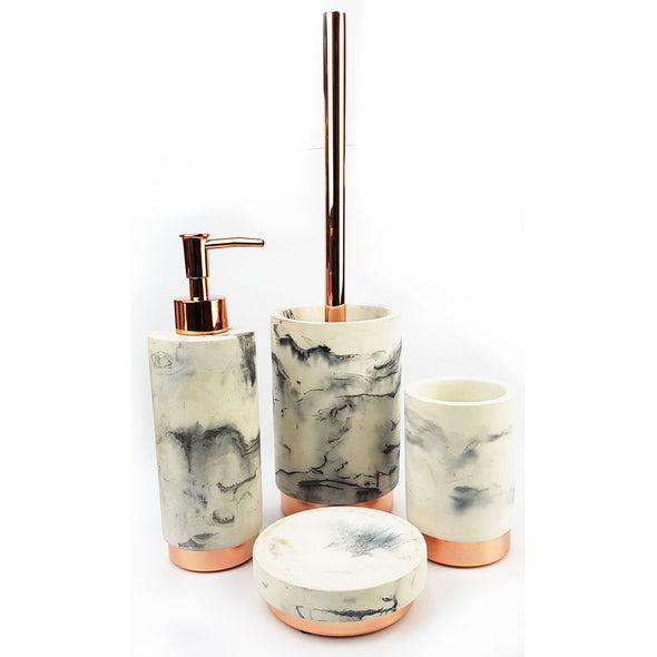 Classica bathroom set Marble Concrete with Rose Gold