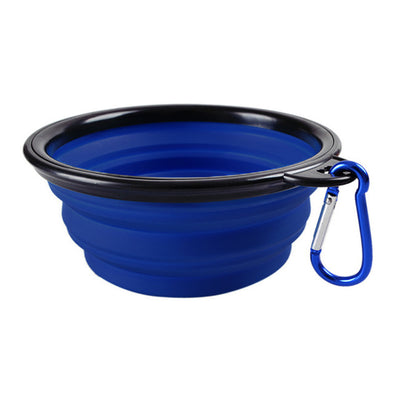 Furzone Blue Portable Large 1000ml Collapsible Dog/Cat Water & Food Bowl