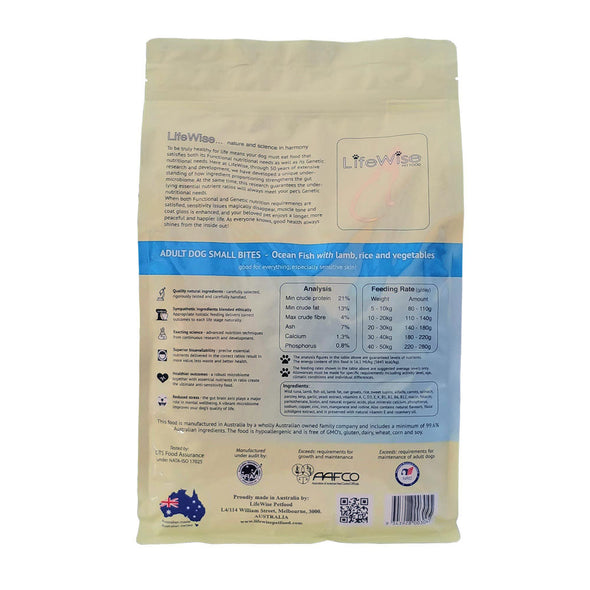 Lifewise Ocean Fish with Lamb, Rice & Vegetables Small Bites for Small Dogs 18kg