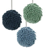 Pack of 3 POM POM Multi Purpose Cleaning Cloth/hand towel made from microfiber Chenille in sky blue, denim blue and mint