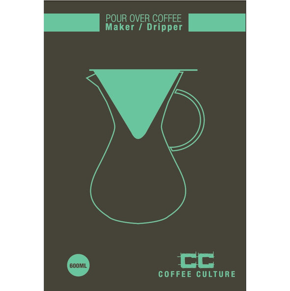 Coffee Culture Pour Over Coffee Maker <br>Borosilicate Glass <br>600ml