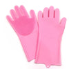 Furzone Pink Silicone Pet Grooming Gloves