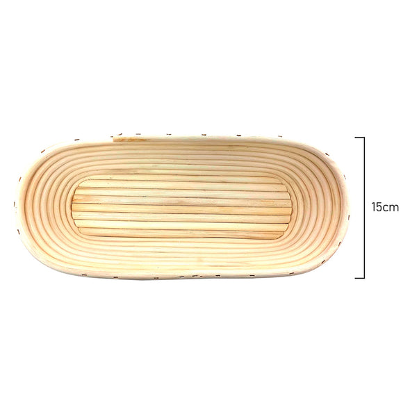 Measurements of Brunswisk bakers 35cm natural rattan Oval Banneton