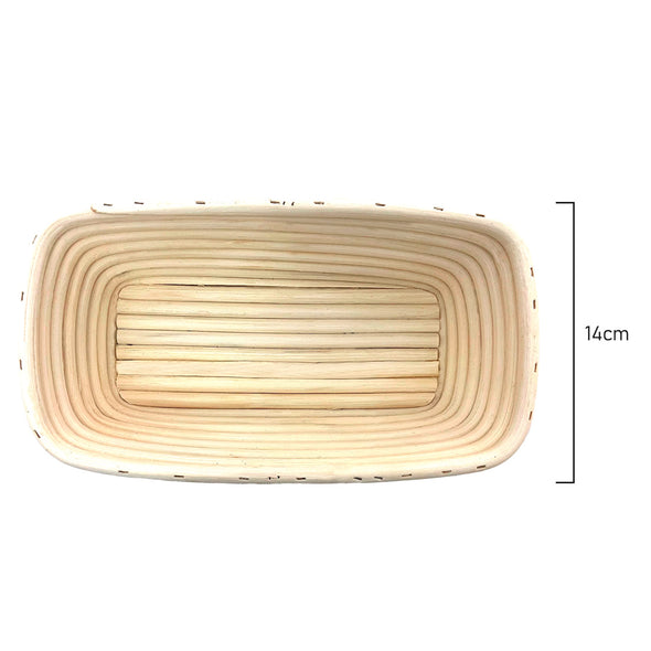 Measurement of Brunswisk bakers 26cm natural rattan rectangular Banneton