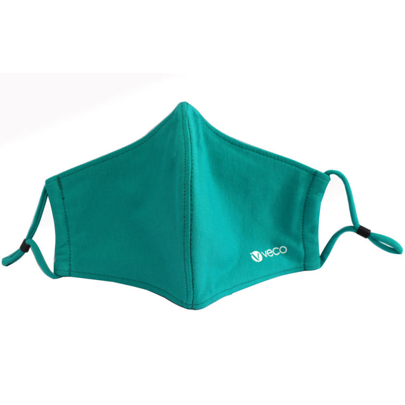 KIDS Washable Face Mask <br>3 layer Antimicrobial cloth fabric <br>Teal
