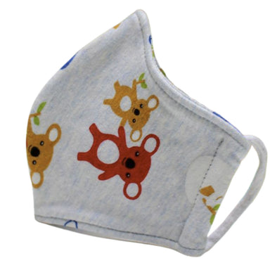 KIDS Washable Face Mask <br>3 layer Antimicrobial cloth fabric <br>Grey Koala