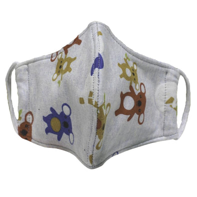 ADULT Washable Face Mask <br>3 layer Antimicrobial cloth fabric <br>Grey Koala