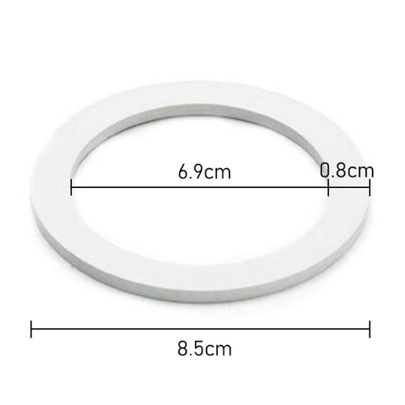 Measurement of gaskets for Pezzeti Stainless Steel Stove top coffee maker 10 cup