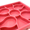 Furzone Red Interconnecting Enrichment Squares for 4 In 1 Slow Feeder & Lick Bowl/Mat with suction base