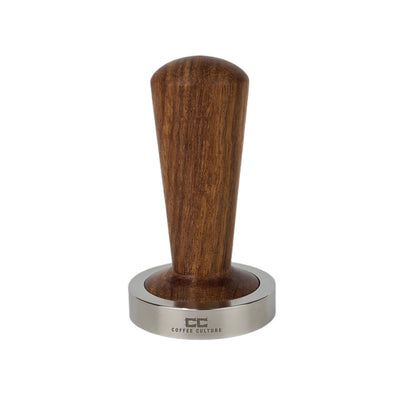 Coffee Culture 58mm stainless Steel coffee Tamper with Burmese Rosewood Handle
