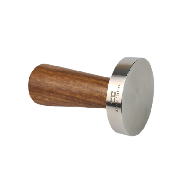 Coffee Culture 58mm stainless Steel coffee Tamper with Burmese Rosewood Handle