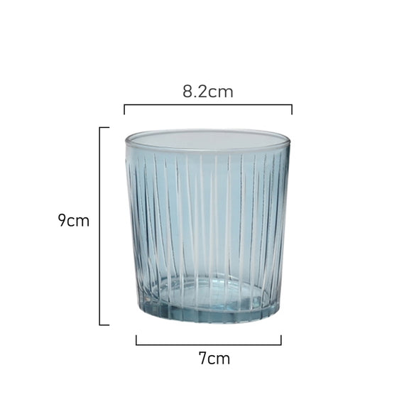 Measurements of Classica Art Craft Sicilla Blue Tumbler Glass 380ml capacity