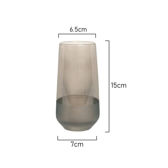 Measurements of Art Craft Mia Matte Smoke Hi Ball Glass 470ml Capacity 