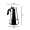Measurement Pezzetti Stainless Steel Stove Top coffee maker 4 cup