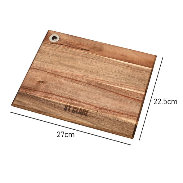 St Clare Rectangular Slim Board <br>Acacia Hardwood <br>Dimensions - 27 x 22.5 x 1.25cm