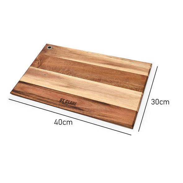 Measurements of St Clare Rectangular Slim Board made from Natural Acacia End Grain