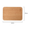 Measurements of St Clare Rectangular Reversible Chopping Board with Juice Curve made from Natural Bamboo Long Grain