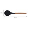 Measurements of St. Clare Black silicone ladle with Acacia Handle