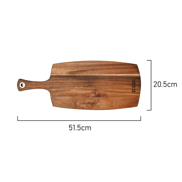 St Clare Rectangular Paddle Board <br>Acacia Wood <br>Dimensions - 51.5 x 20.5 x 1.6cm