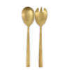 St Clare Nordic Quality Stainless Steel Gold Satin matte finish Salad spoon and fork set